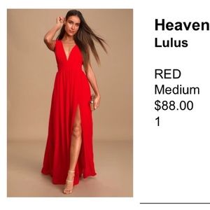 Lulu’s Heavenly Hues Red Maxi Dress